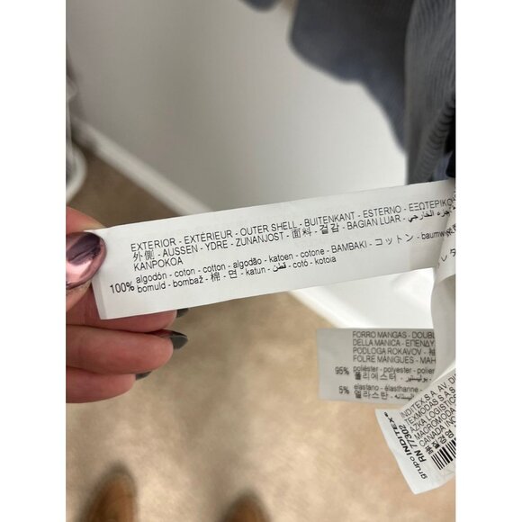 Zara Blue Corduroy Blazer & Flare Pants Outfit Set Size Small Dressy Women’s - Picture 10 of 16